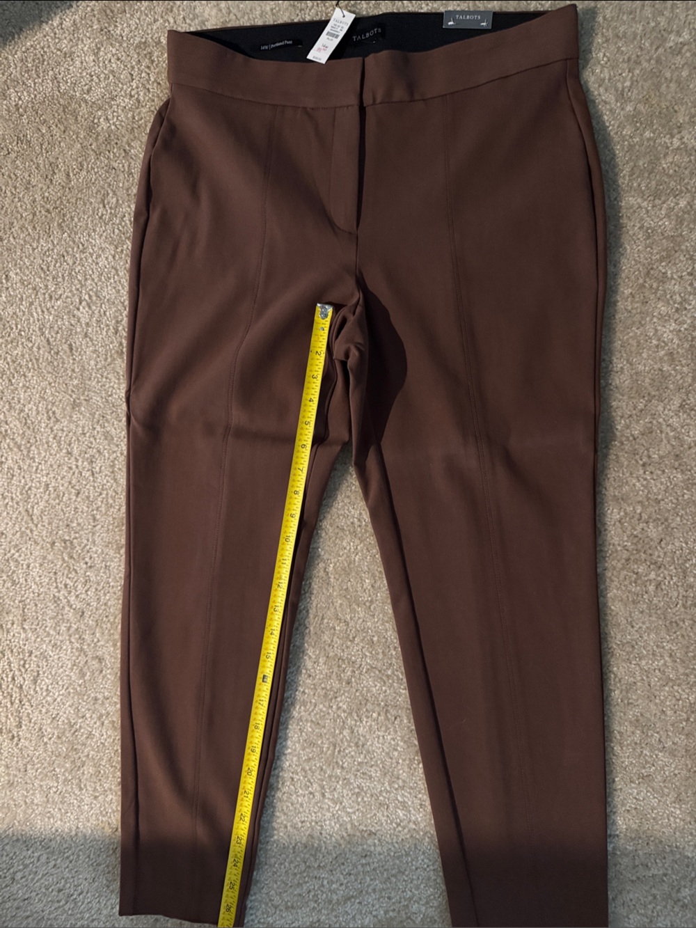 Talbots Portland pant in chocolate brown